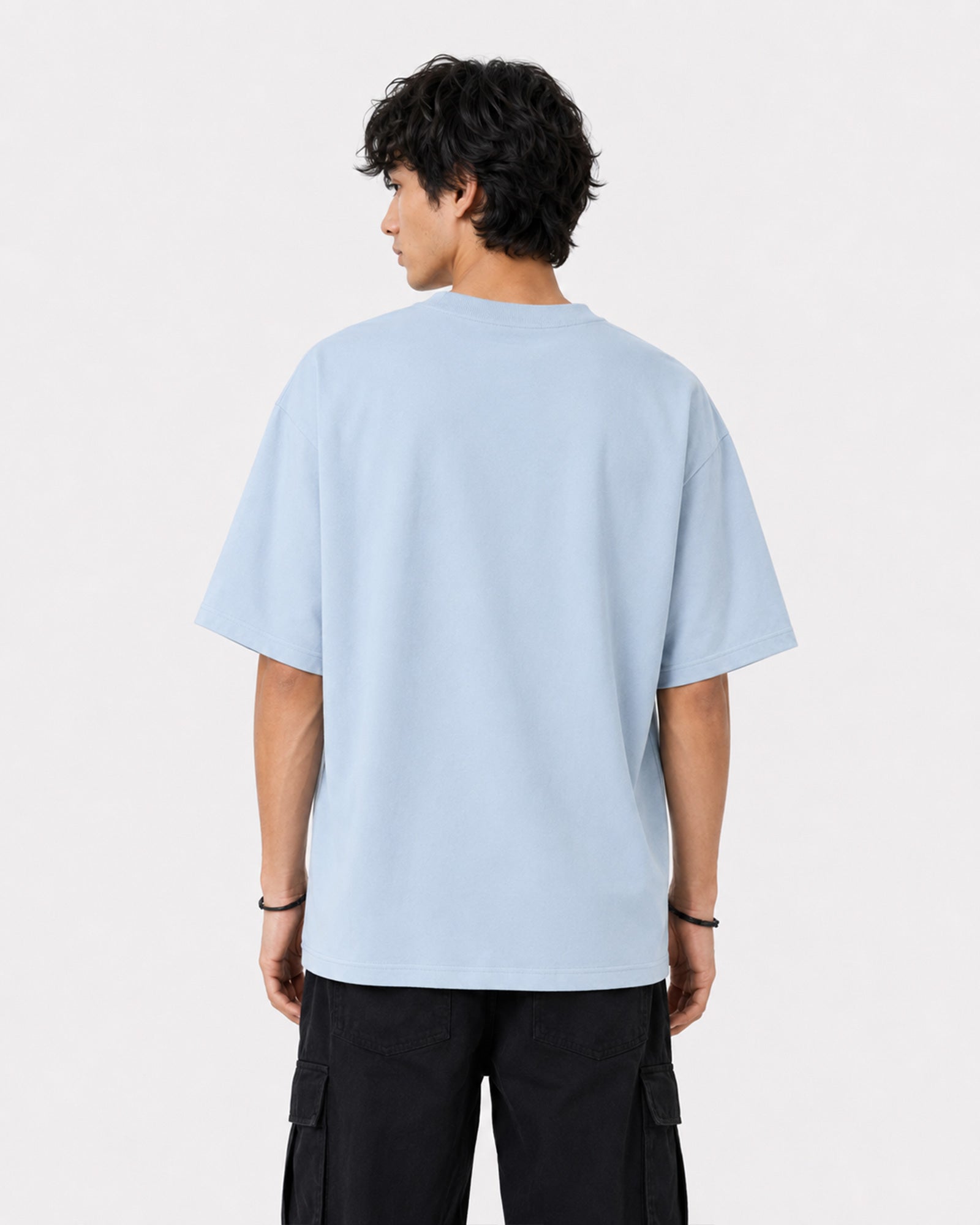 Basic Oversized T-Shirt – Pale Blue