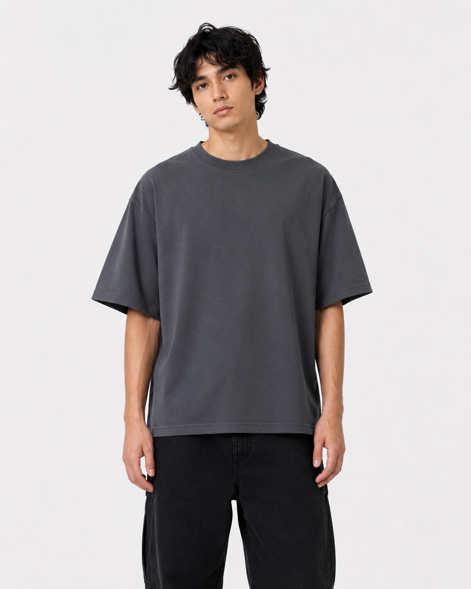 Basic Oversized T-Shirt – Steel Grey