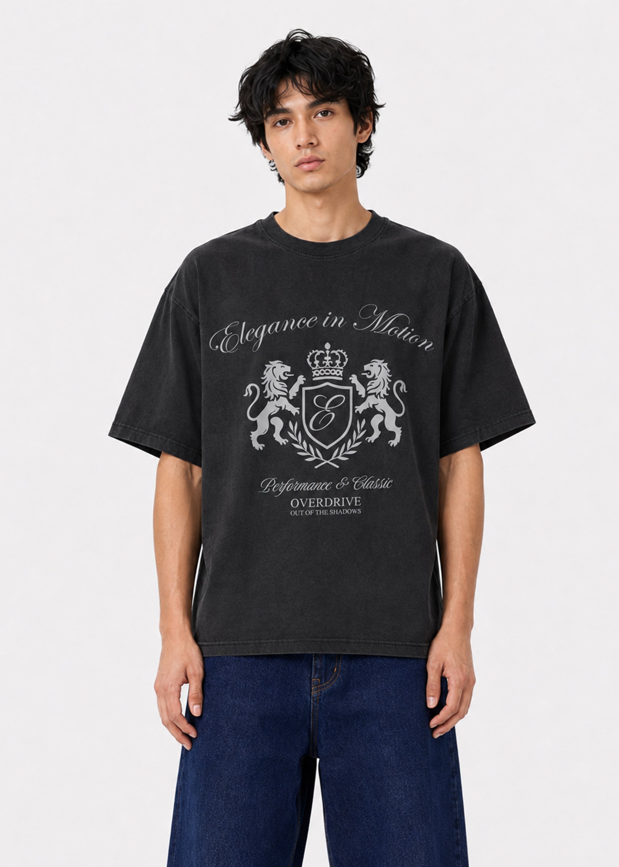 Elegance in Motion Oversized T-Shirt (Black)