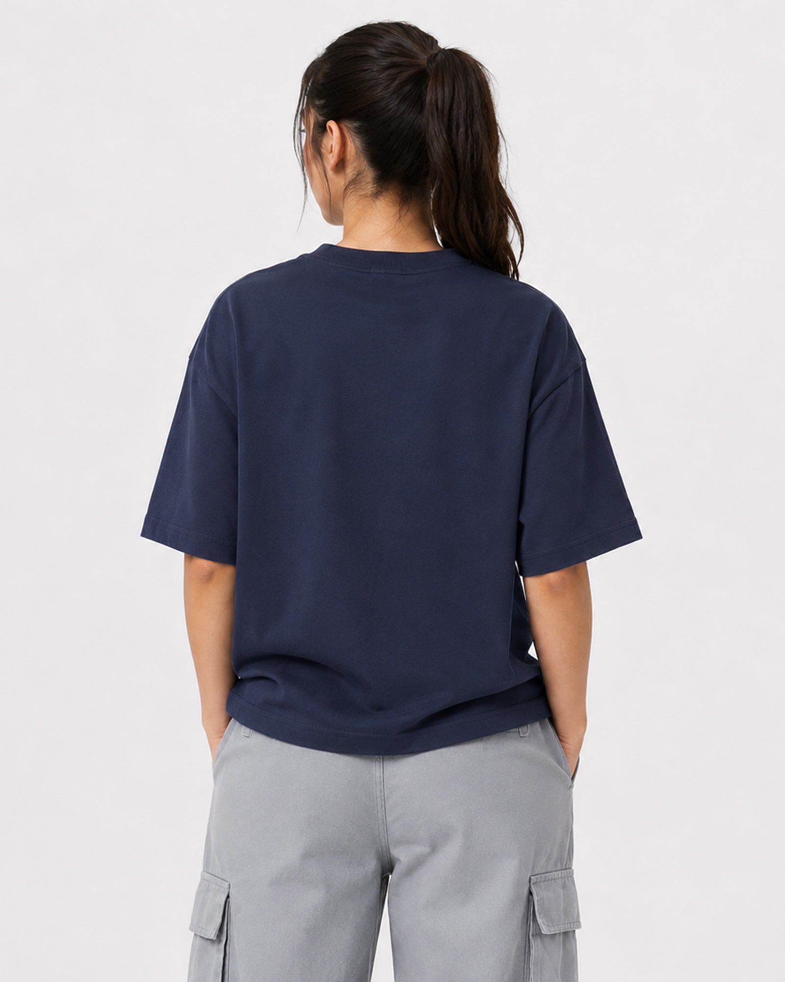Basic Oversized T-Shirt – Midnight Navy