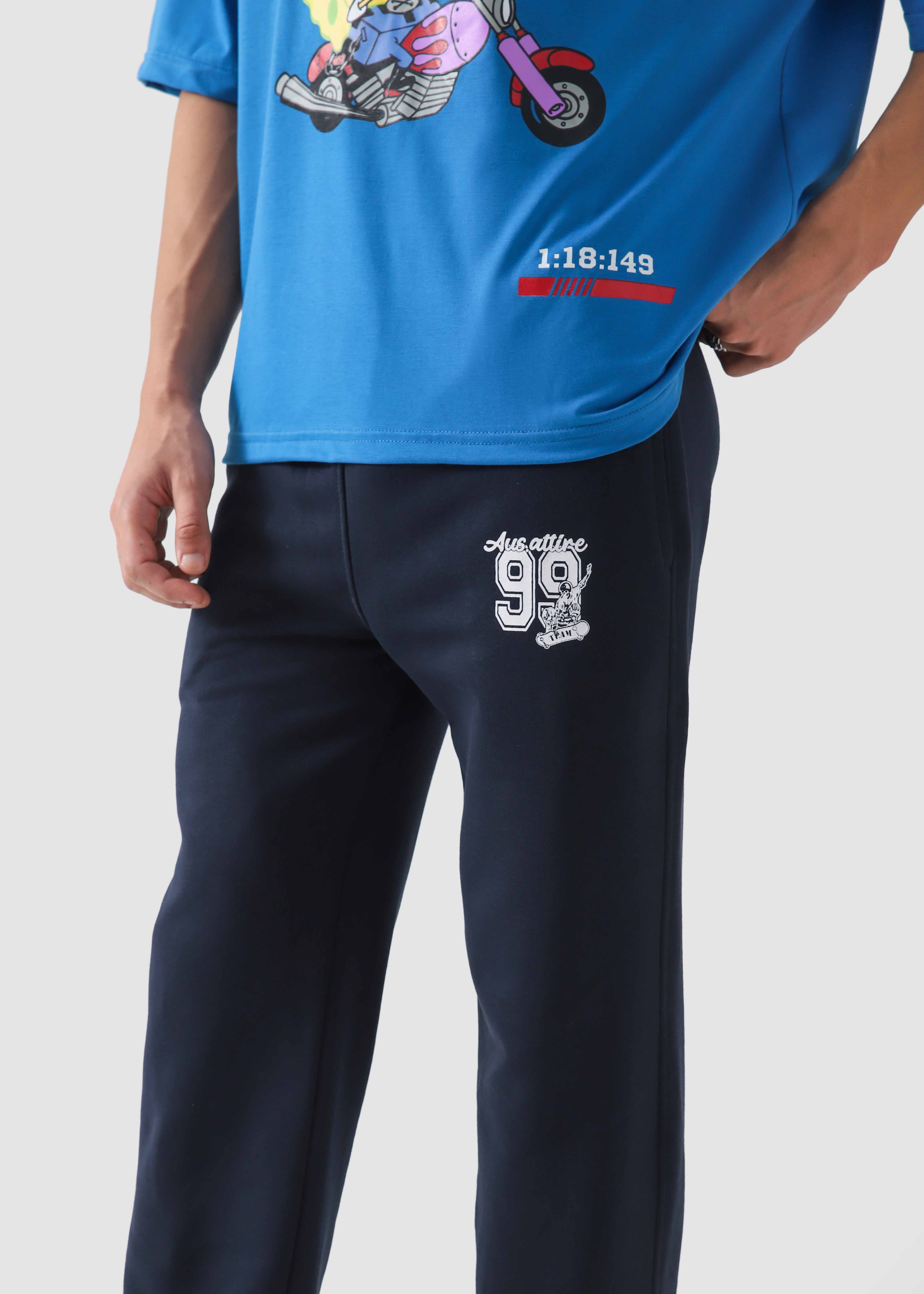 99 Varsity Straight Fit Trouser | Navy Blue