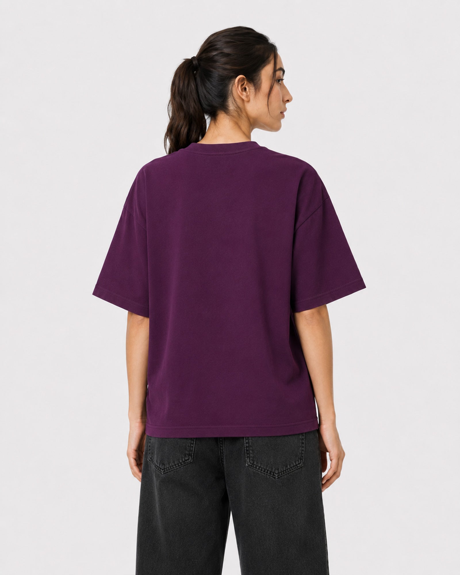 Basic Oversized T-Shirt – Burgundy