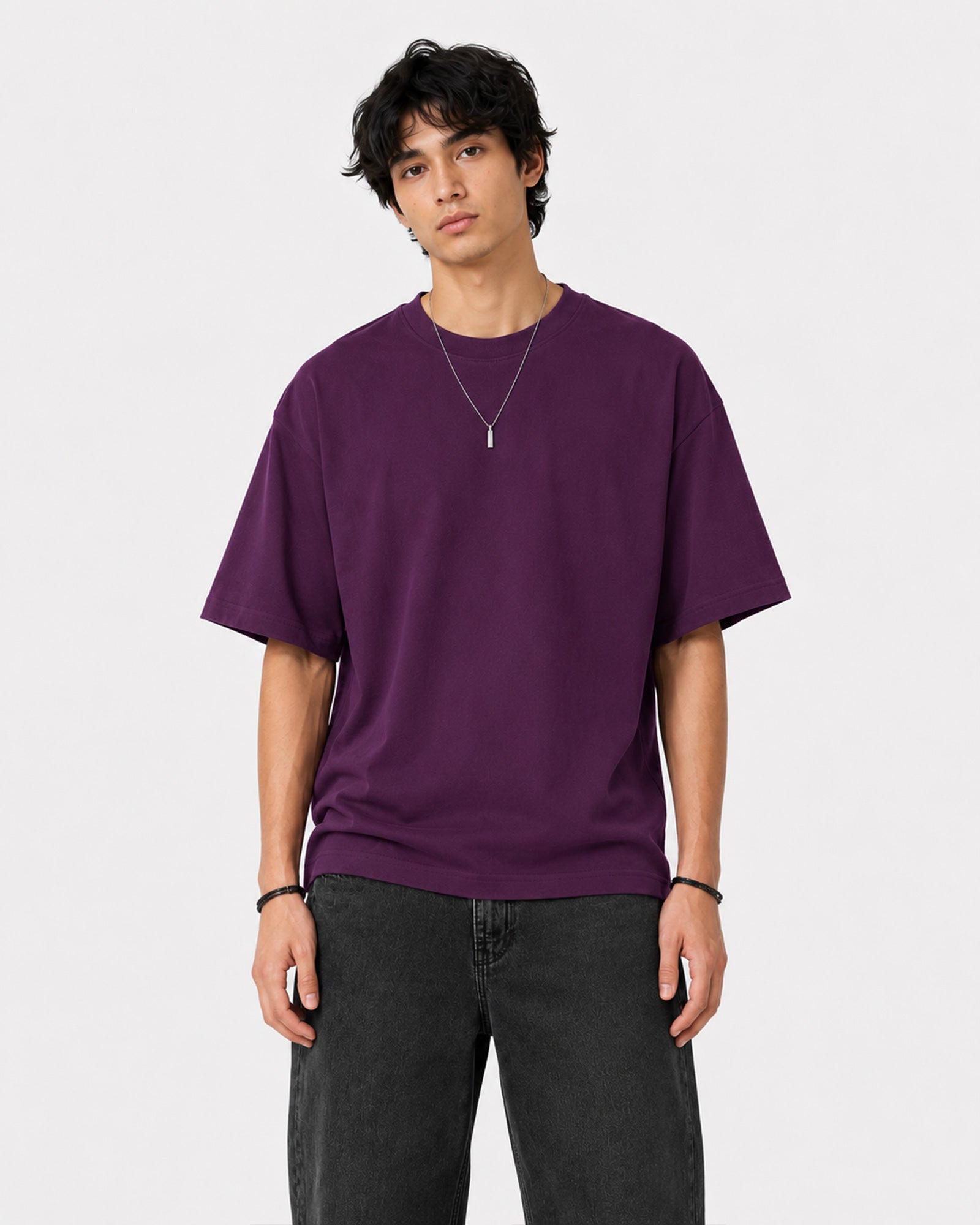 Basic Oversized T-Shirt – Burgundy