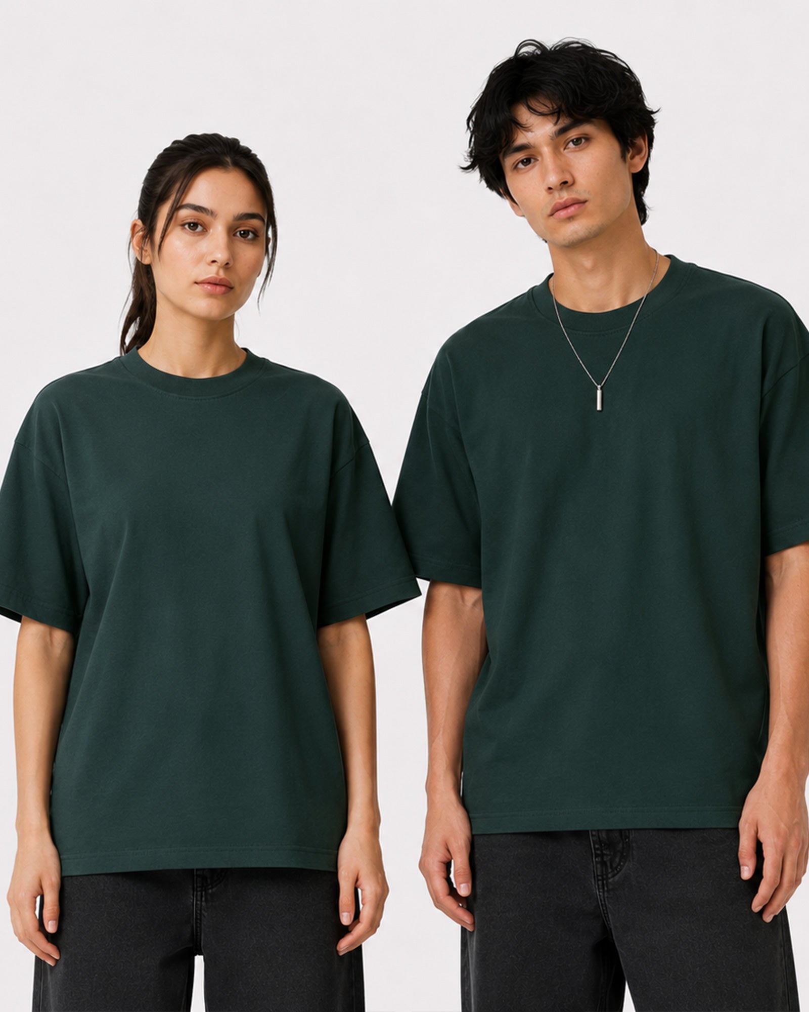 Basic Oversized T-Shirt – Bottle Green