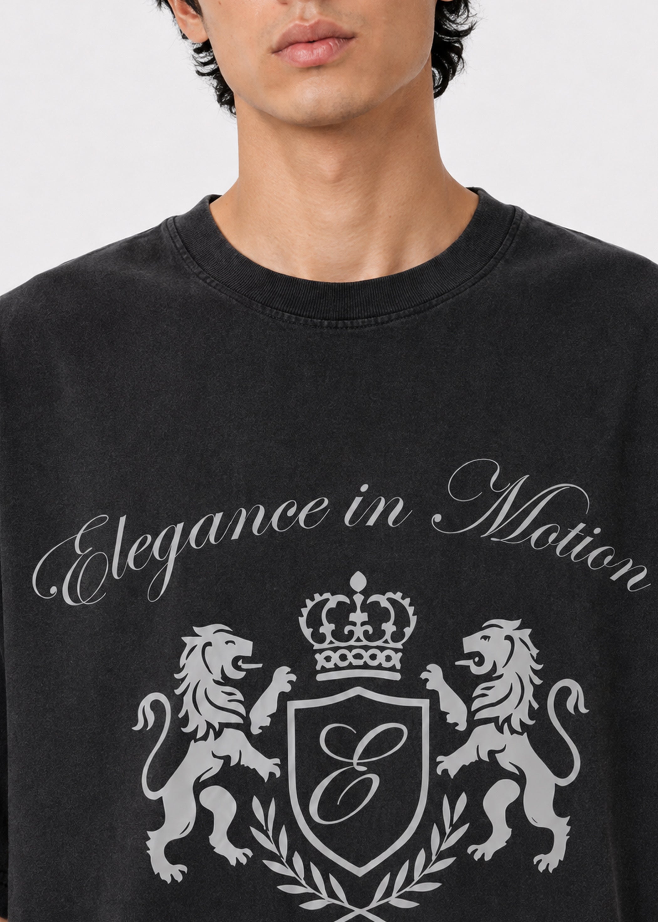 Elegance in Motion Oversized T-Shirt (Black)