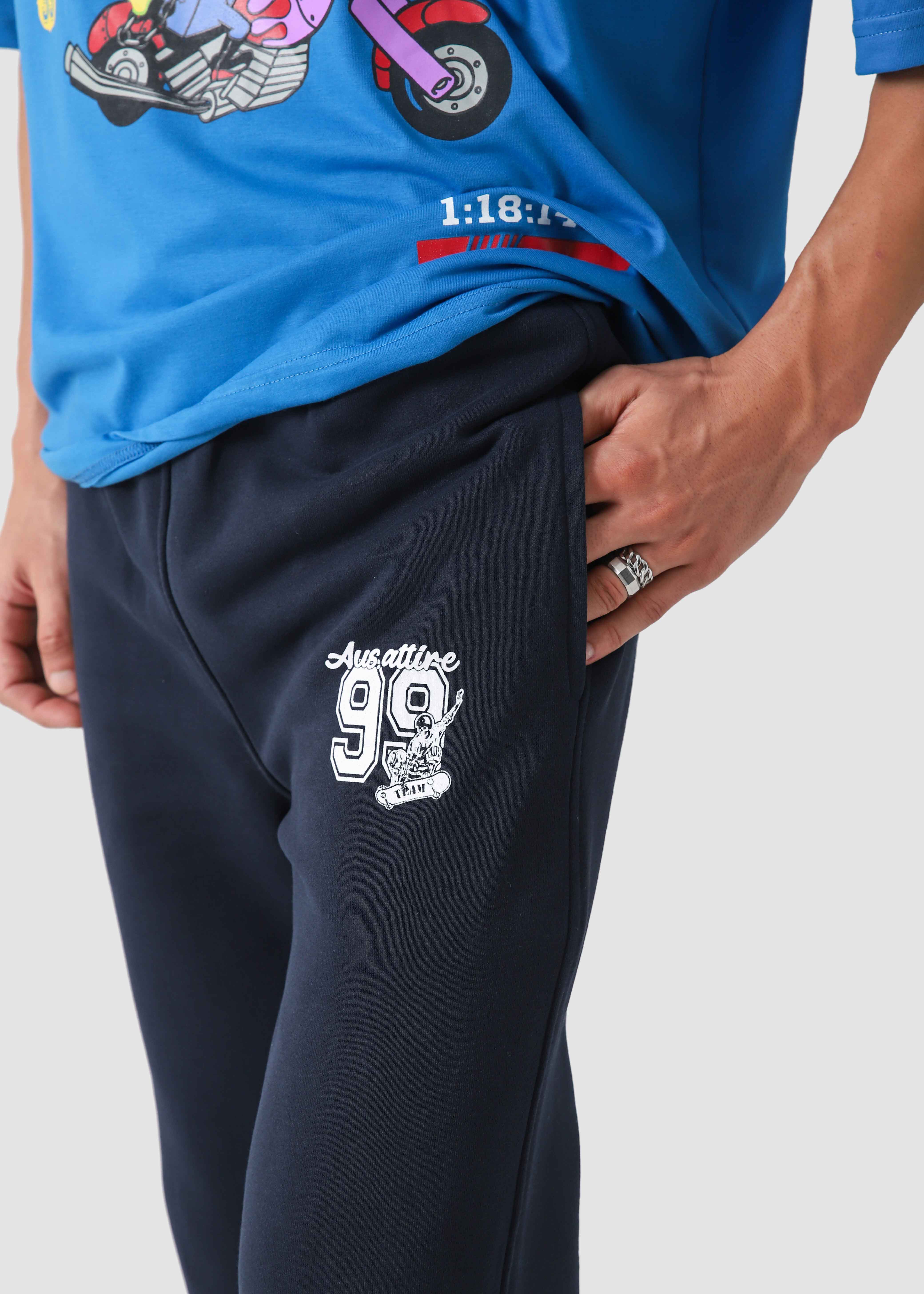 99 Varsity Straight Fit Trouser | Navy Blue
