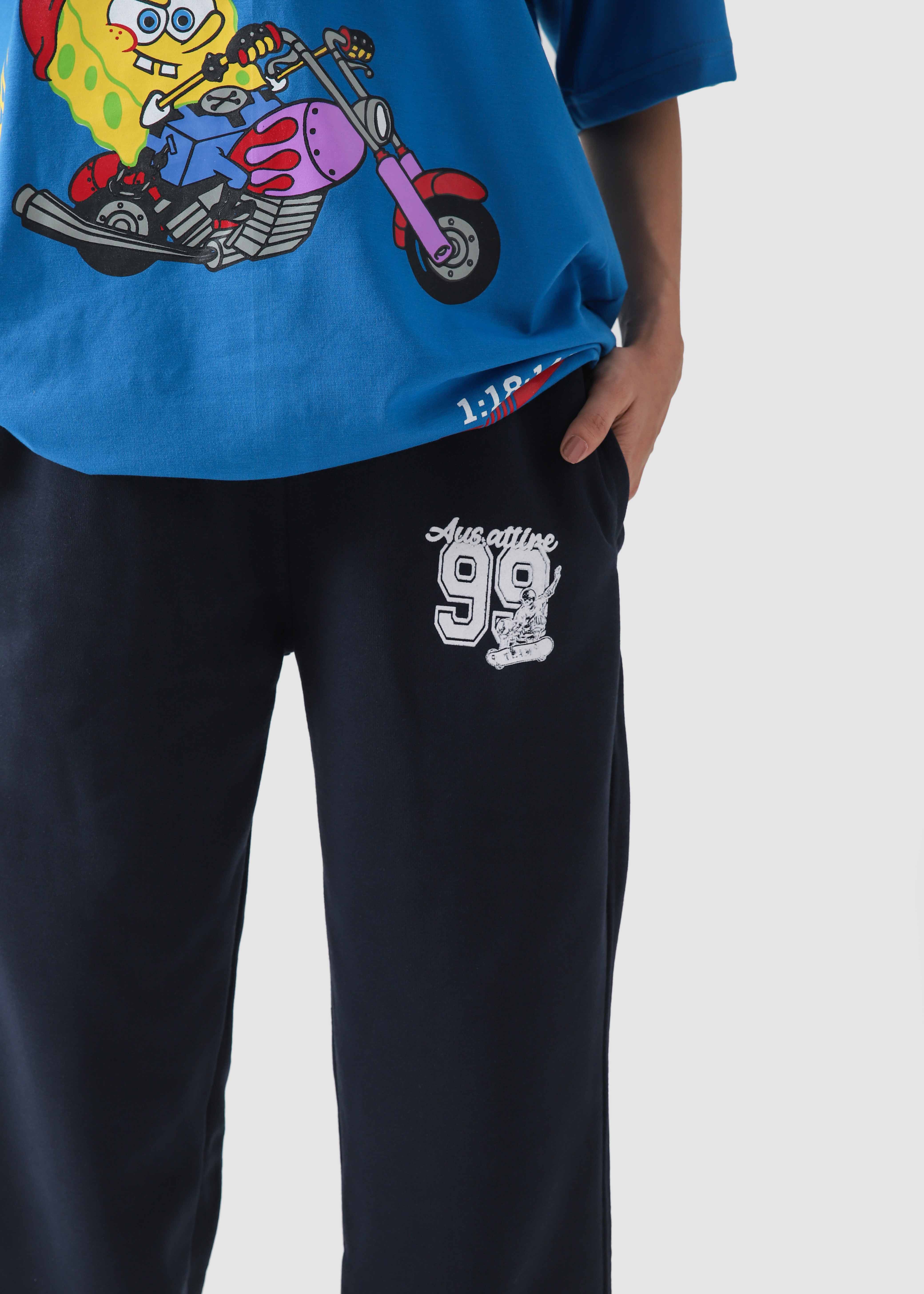 99 Varsity Straight Fit Trouser | Navy Blue