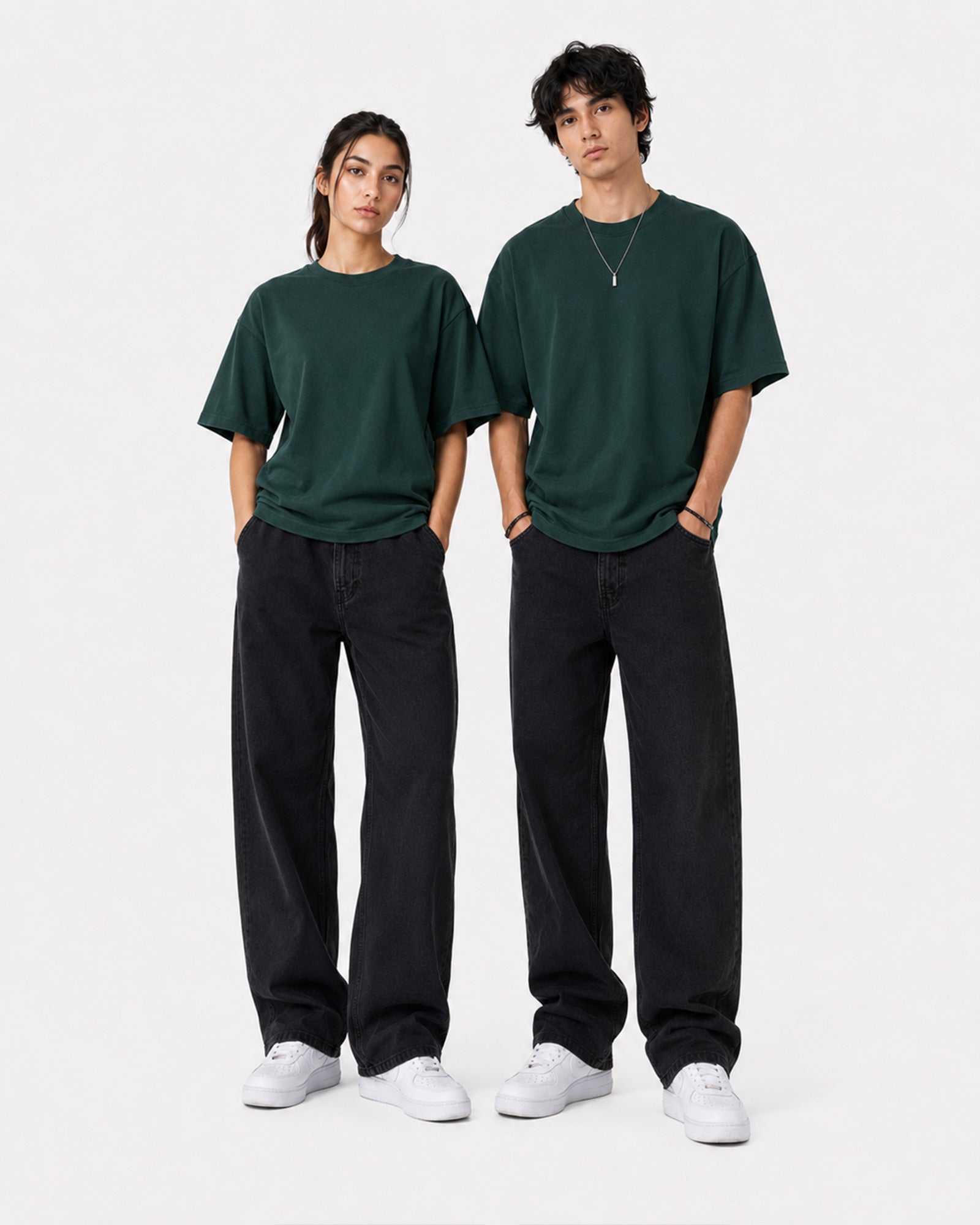 Basic Oversized T-Shirt – Bottle Green