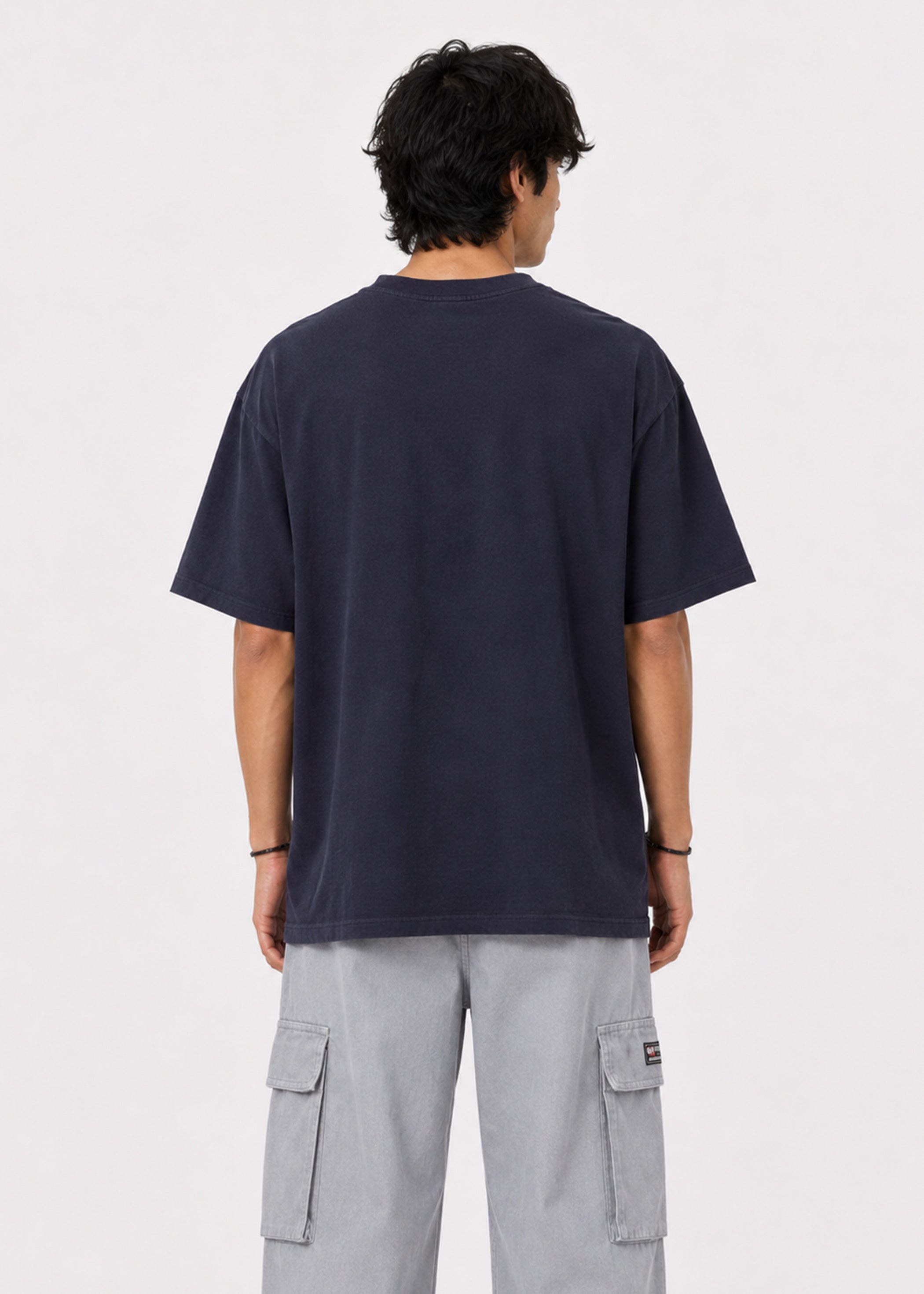 Elegance in Motion Oversized T-Shirt (Navy Blue)