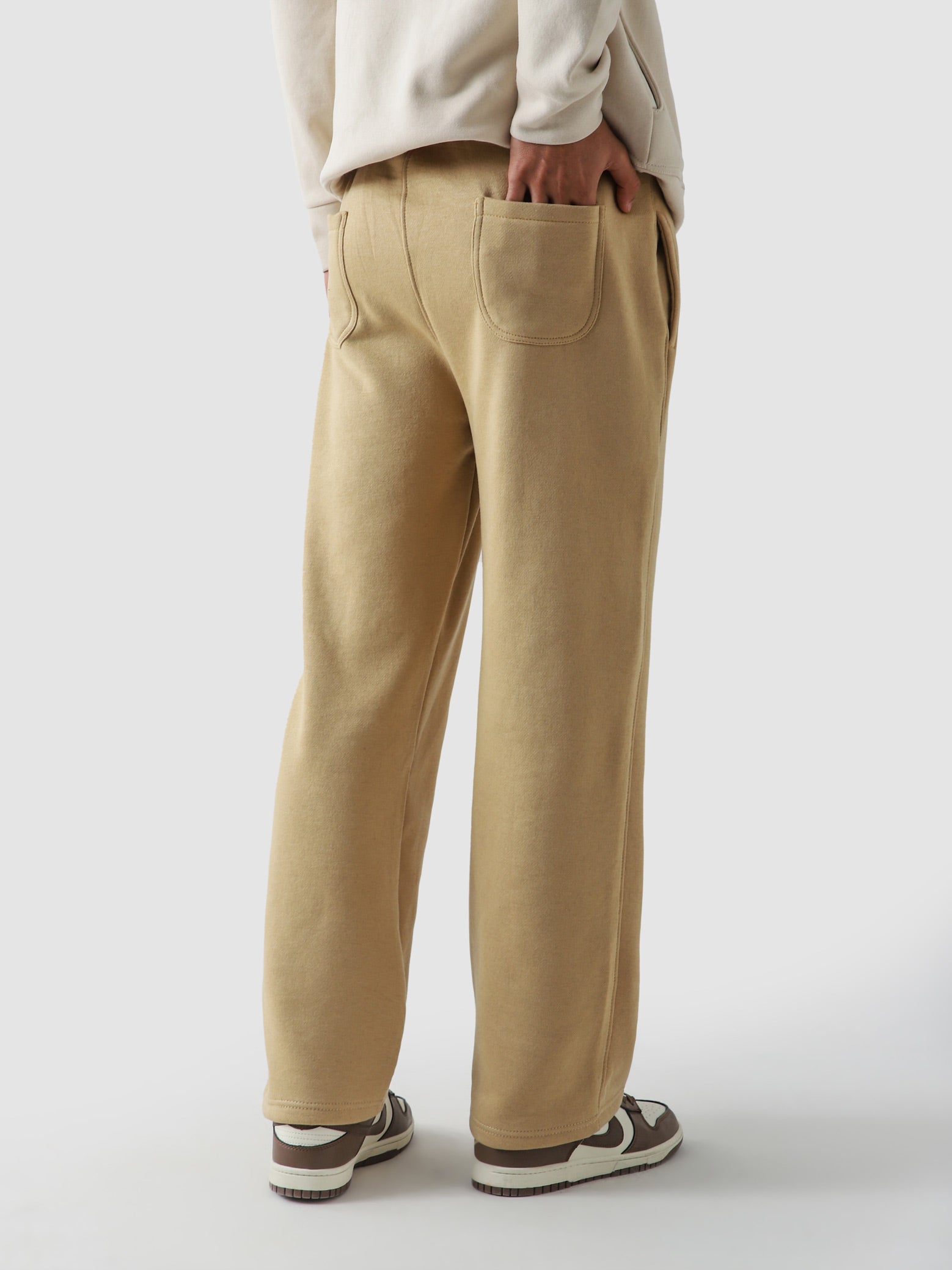 Beige Straight fit Trousers